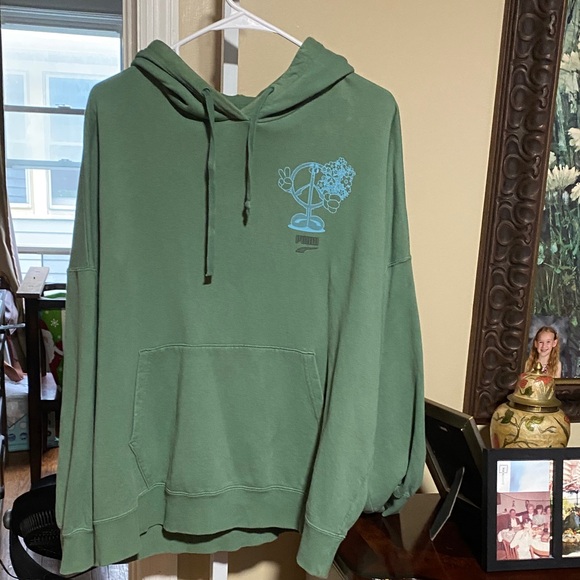 Puma Olive Green Sweatshirt - Picture 1 of 3
